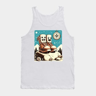 Happy Trails Hiking Boots Adventure Awaits Tank Top